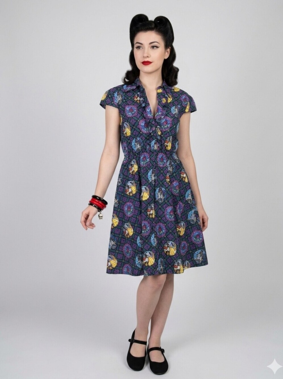 Handmade Disney Beauty & the Beast Stained Glass Dress, VGUC, Approximate Size S